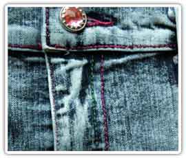 %100 pamuktan yapılmış denim kumaş